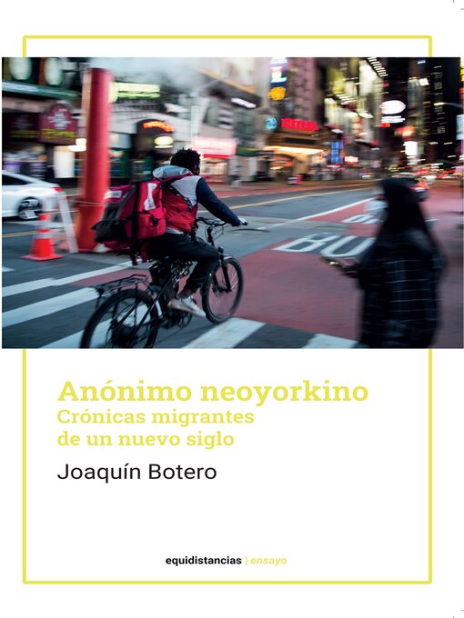 Title details for Anónimo neoyorquino by Joaquín BOTERO - Available